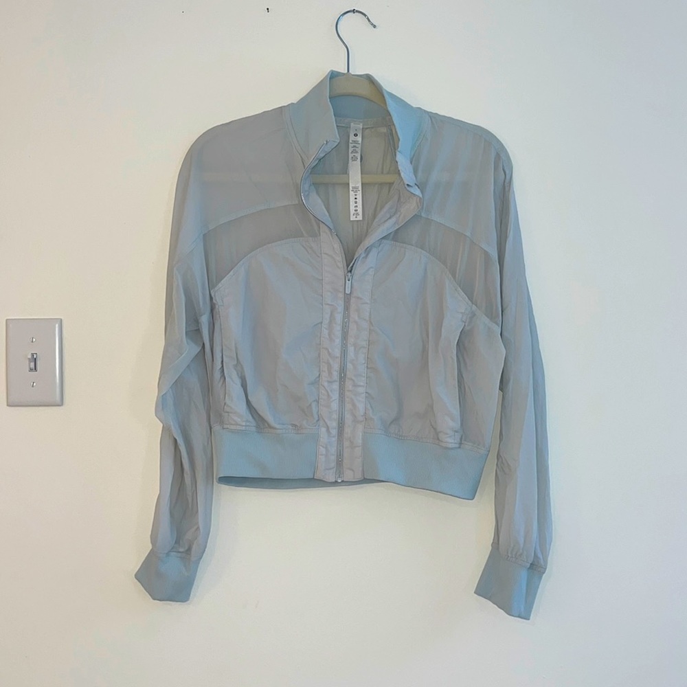 Lululemon Ice Blue Bomber Jacket